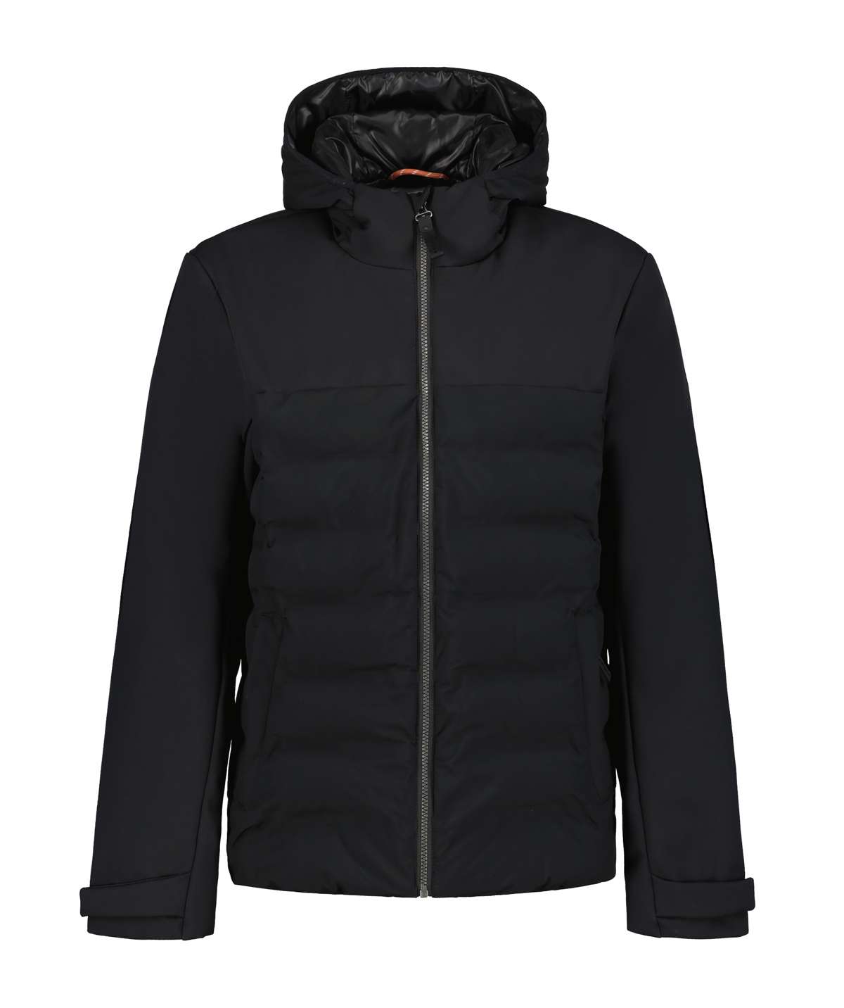 Куртка из софтшелла с капюшоном и нашивкой с логотипом на плече. H STRICKFLEECEJACKE AGAR