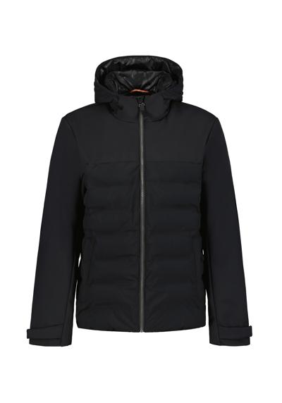 Куртка из софтшелла с капюшоном и нашивкой с логотипом на плече. H STRICKFLEECEJACKE AGAR