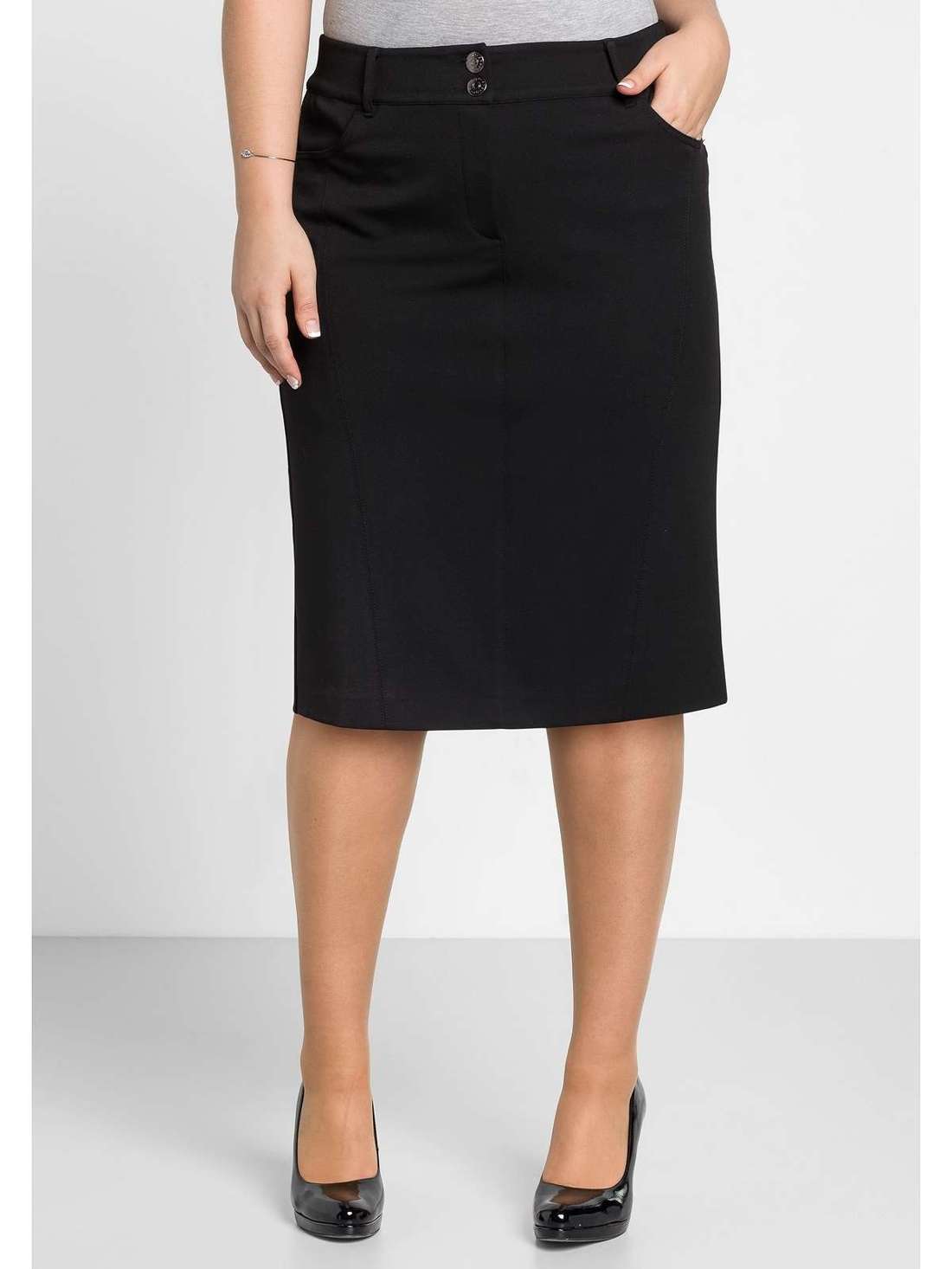 Юбка-карандаш с эффектом фигурного кроя Große Größen