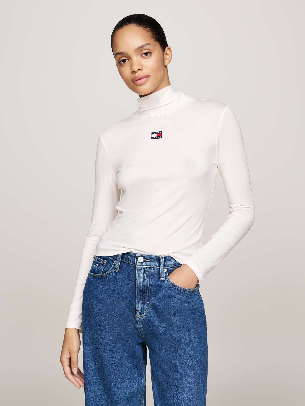 Рубашка с длинными рукавами и логотипом TJW SLIM BADGE MOCKNECK
