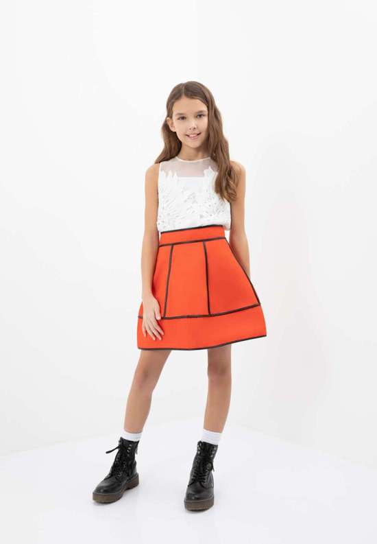 Летняя юбка расклешенного кроя