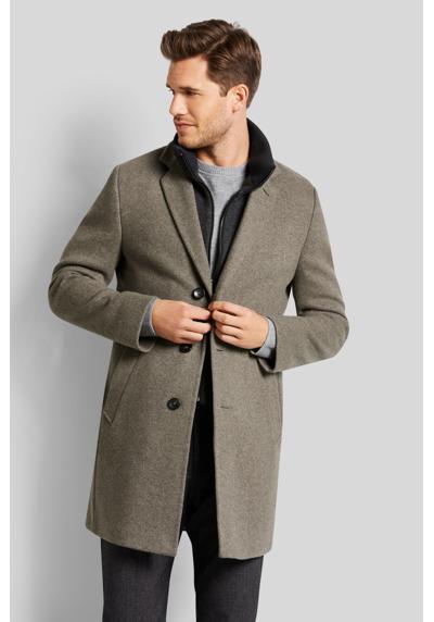 Шерстяное пальто из высококачественной смеси кашемира и шерсти.