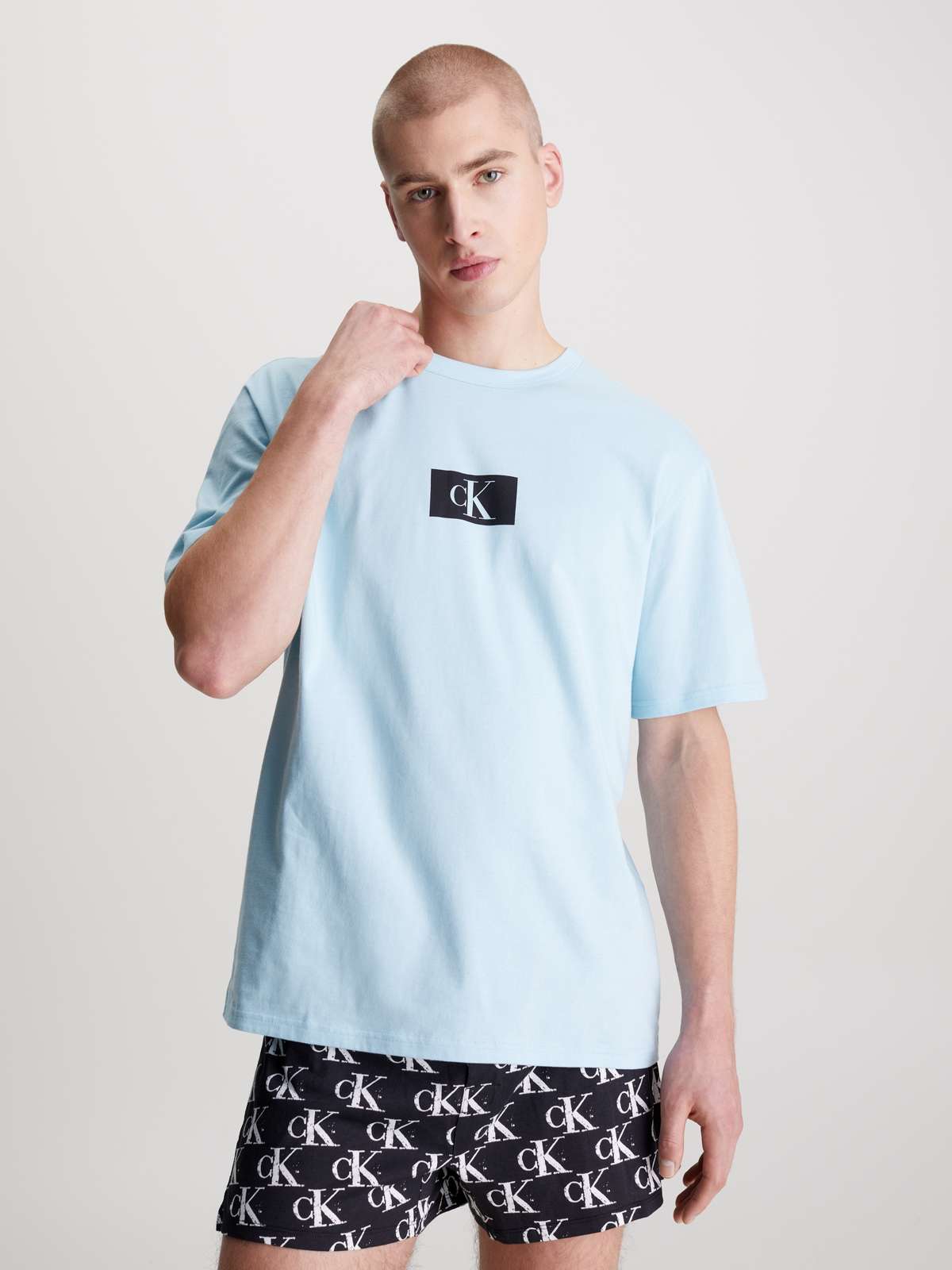Футболка с фирменным лейблом Calvin Klein S/S CREW NECK