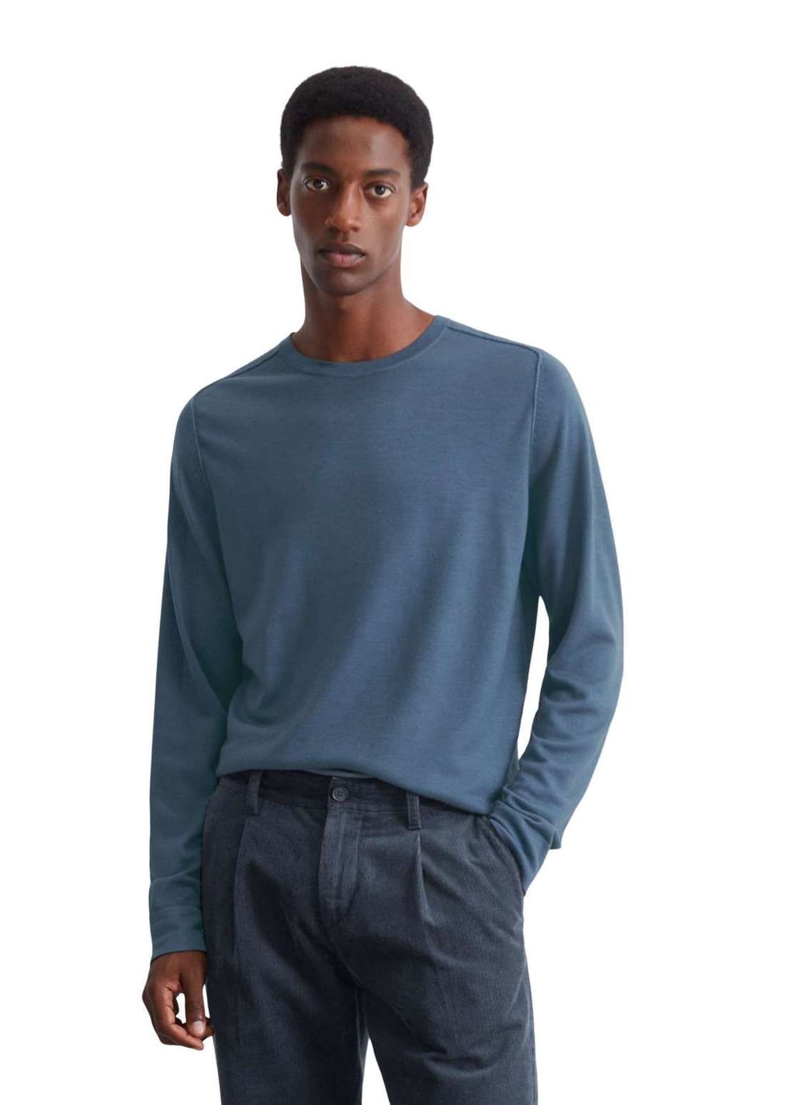 Свитер с круглым вырезом aus softer Merinowolle