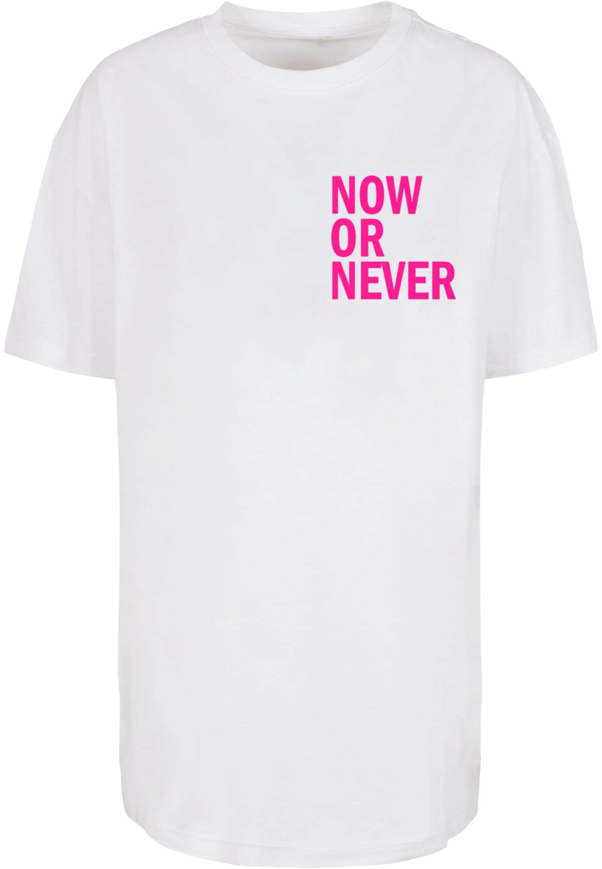 футболка Damen Ladies Now Or Never Oversized Boyfriend Tee