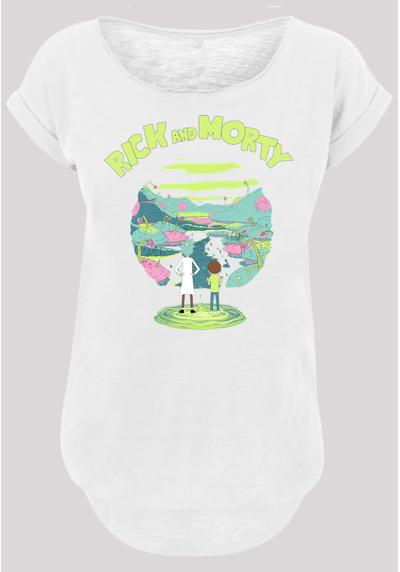 Рубашка с коротким рукавом Damen Rick and Morty with Ladies Long Slub Tee