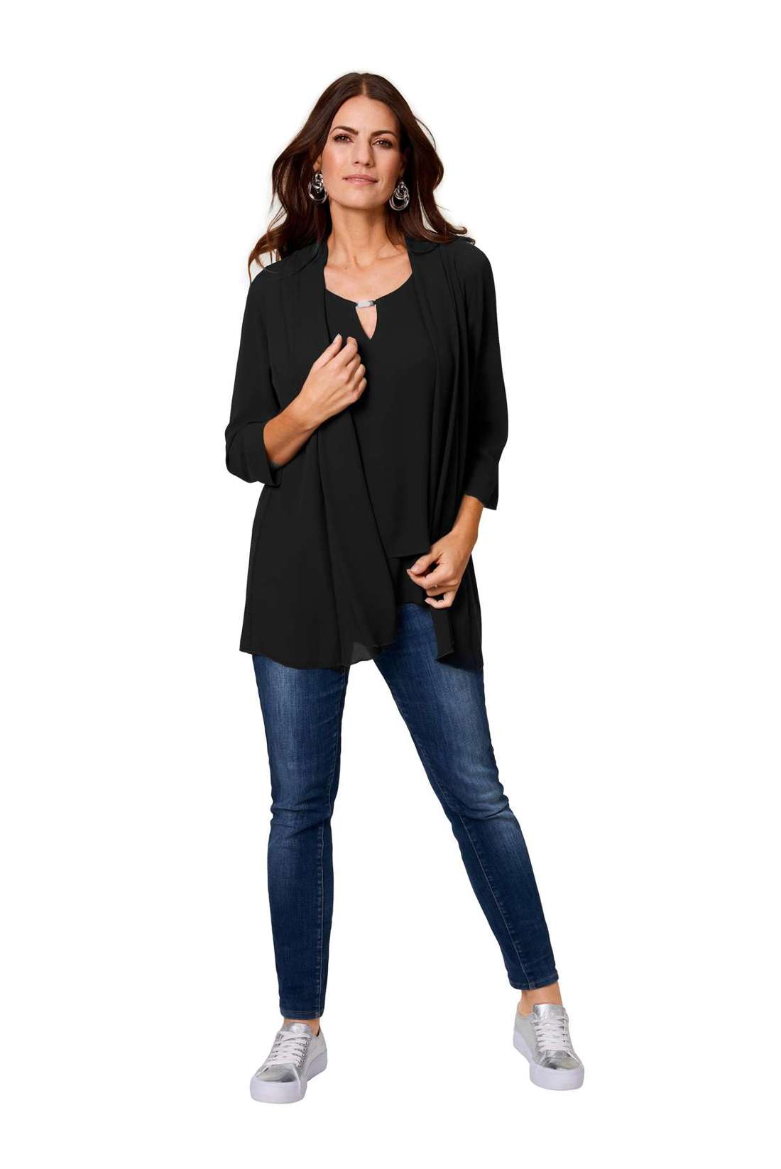 Блузка-блейзер полупрозрачного качества