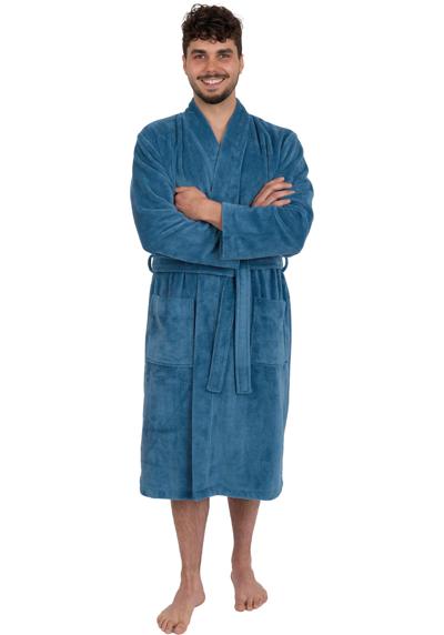 Халат мужской, (1 шт.), soft touch, с воротником-кимоно, длинный