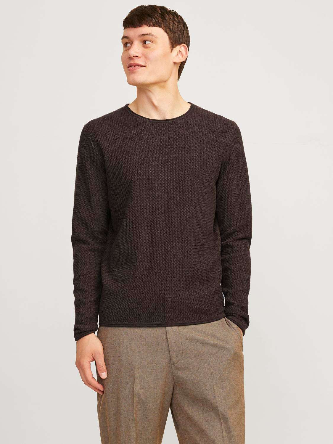 Свитер с круглым вырезом в вязаном виде JJECOOPER KNIT CREW NECK NOOS
