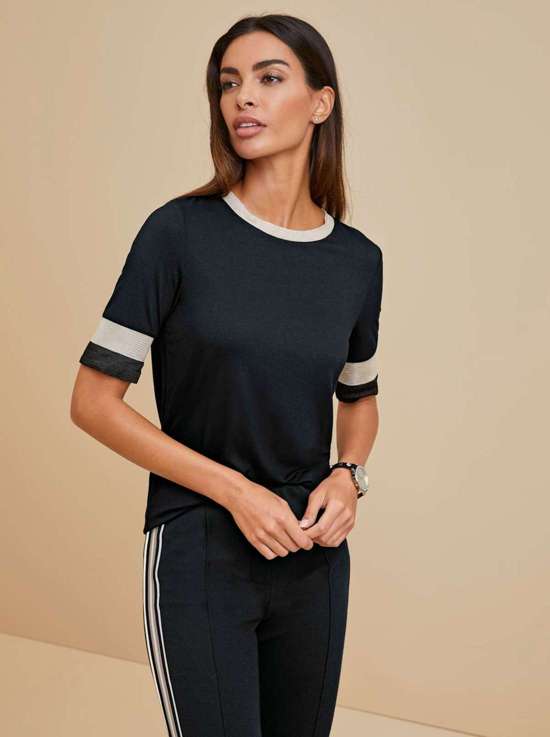 рубашка с круглым вырезом Rundhals-Shirt