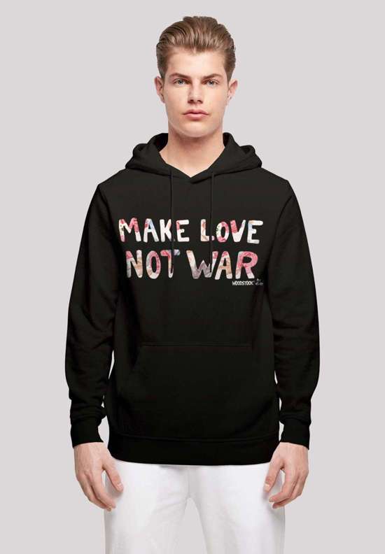Толстовка с капюшоном Make Love Not War Floral