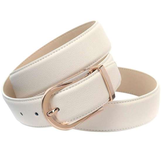 Кожаный ремень с тиснением оленя