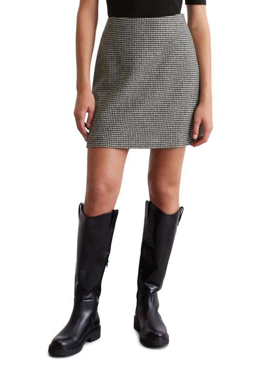 Тканая юбка mit lässigem Hahnentritt-Muster