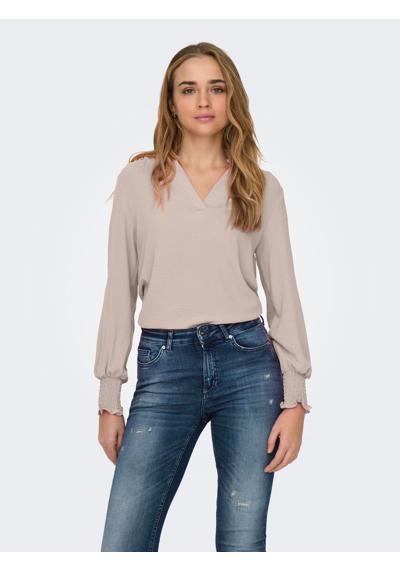 Блузка-рубашка ONLMETTE V-NECK LS SMOCK TOP NOOS WVN
