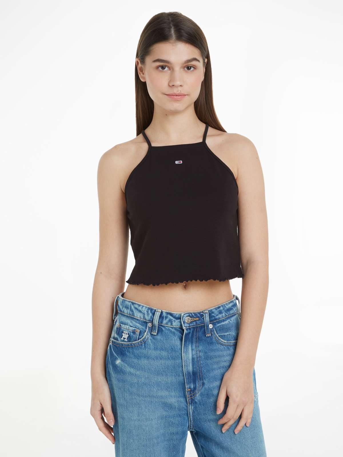 Топ-спагетти с волнистым краем TJW SLIM CRP BABYLOCK RIB TOP