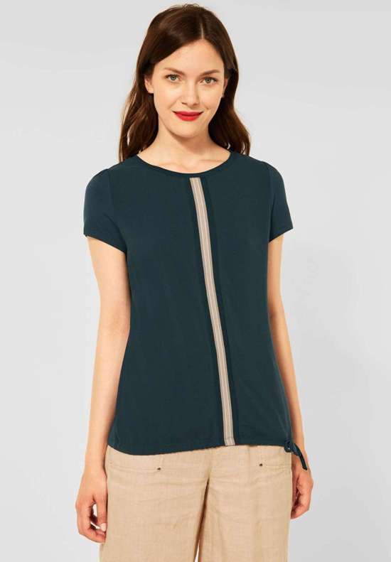 Футболка с ребристыми деталями