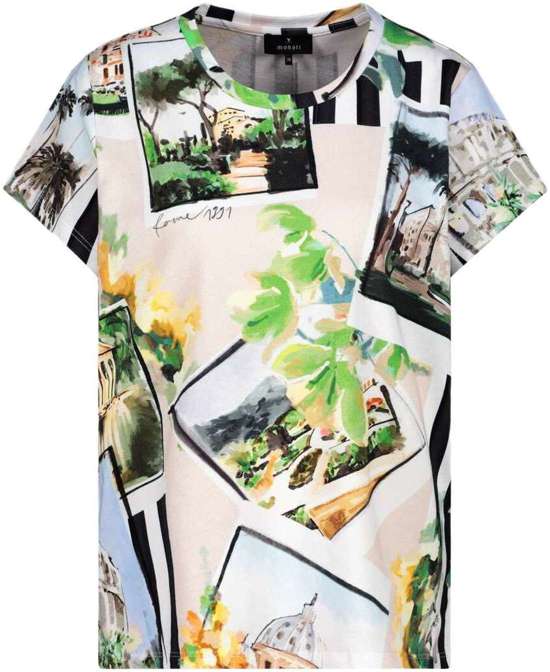 Рубашка с круглым вырезом и фотопринтом