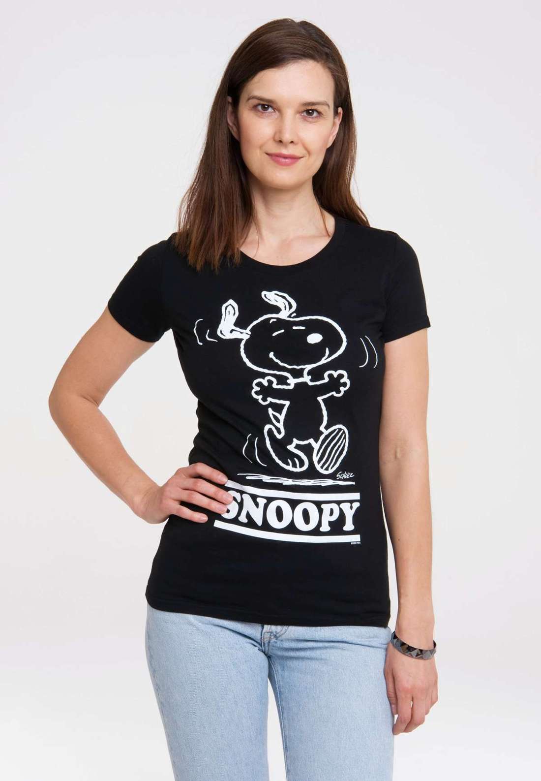 Футболка с лицензионным оригинальным принтом Snoopy - Happy