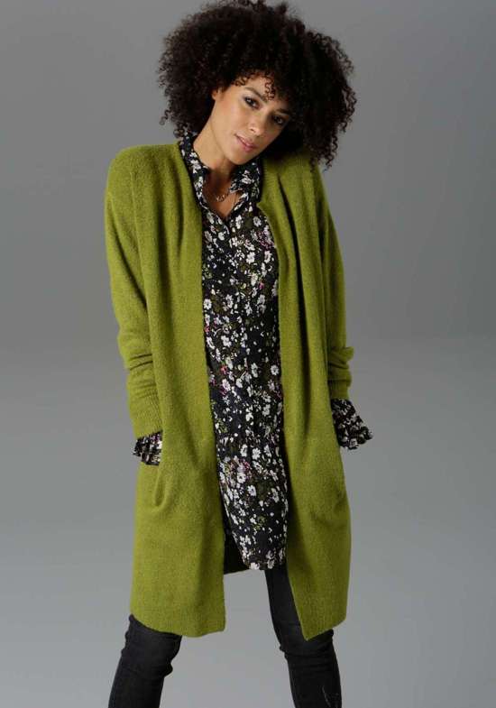 Кардиган в образе оверсайз