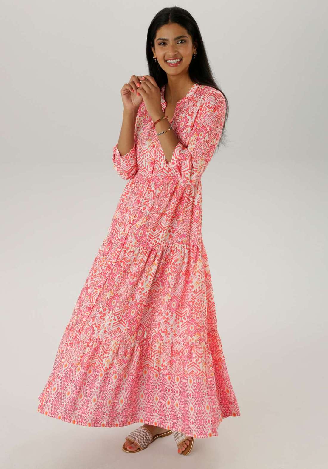 Платье-блузка со свежим летним этническим узором - НОВАЯ КОЛЛЕКЦИЯ