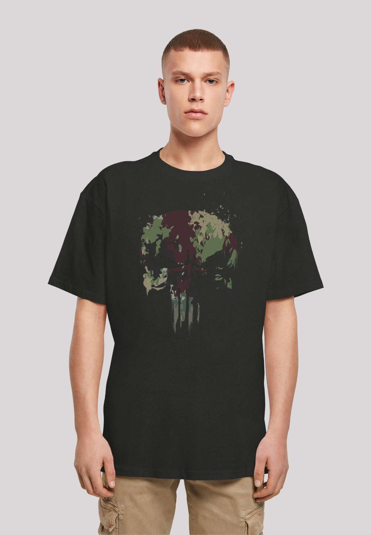 футболка Punisher TV Camo Skull