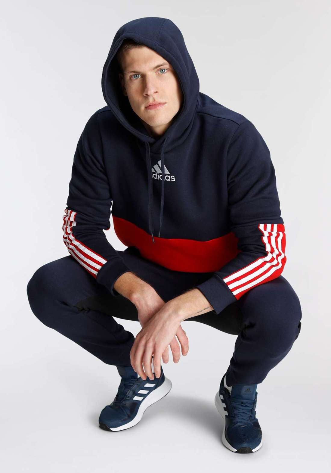 Толстовка с капюшоном ESSENTIALS COLORBLOCK FLEECE HOODIE
