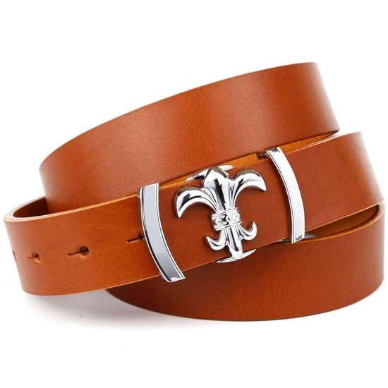 Кожаный ремень с модной застежкой