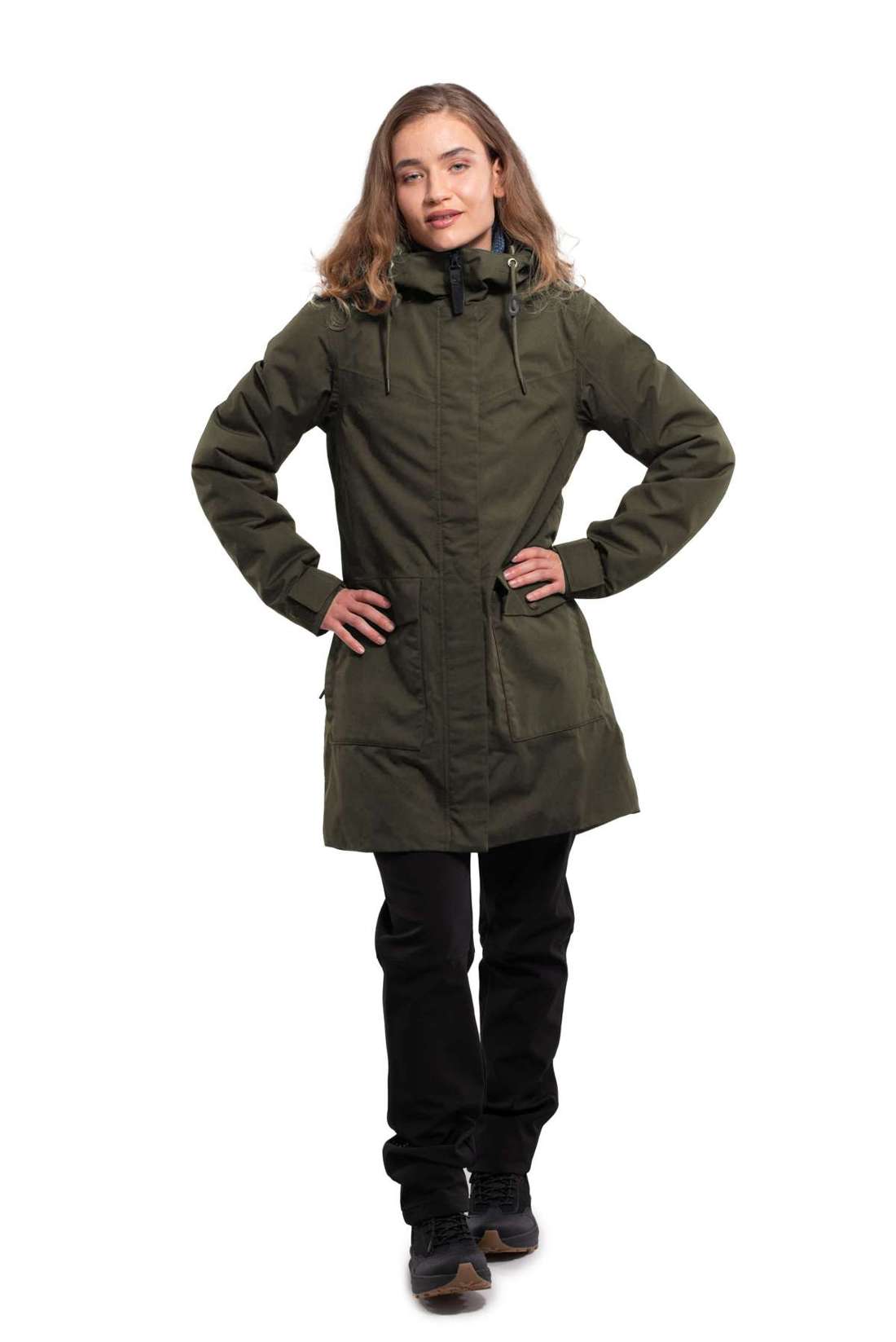 Функциональная парка с капюшоном и боковыми карманами. ALPENA