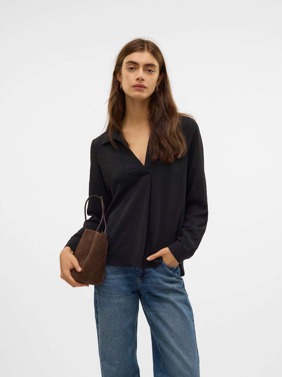 Блузка-рубашка VMALVA L/S COLLAR TOP WVN GA