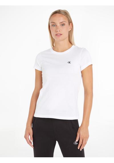Футболка с вышитым логотипом CK на груди. CK EMBROIDERY SLIM TEE