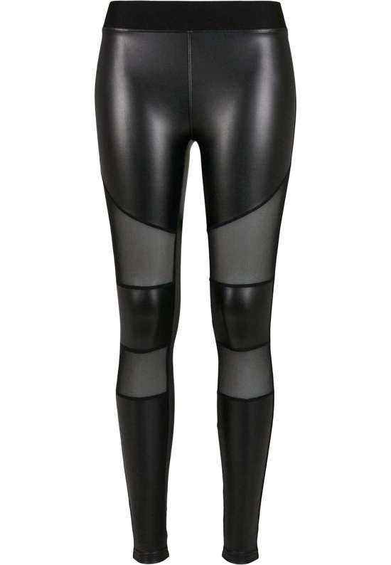 леггинсы Urban Classics Damen Ladies Tech Mesh Faux Leather Leggings