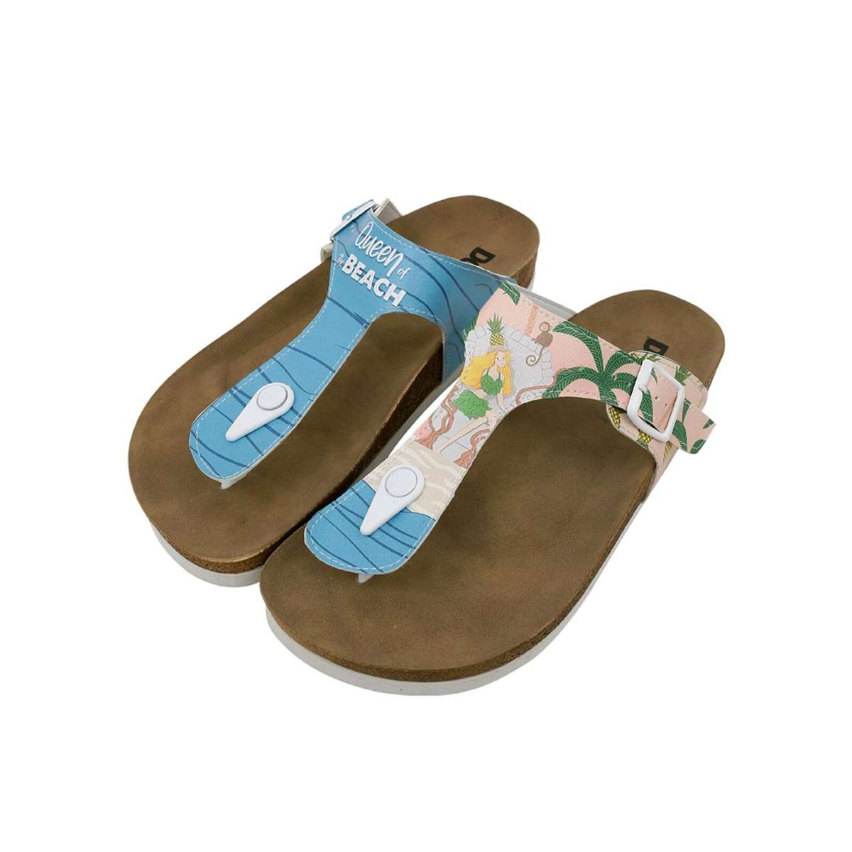 Разделители пальцев ног Damen Lila Queen of the Beach Vegan Damen Sandalen/ Sandaletten