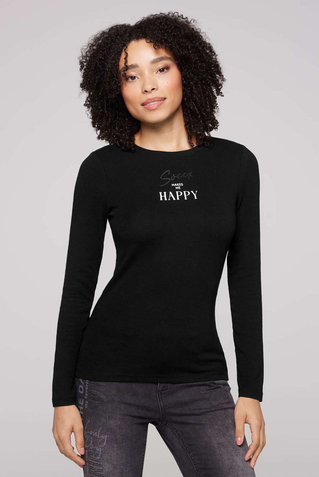 Рубашка с круглым вырезом из хлопка