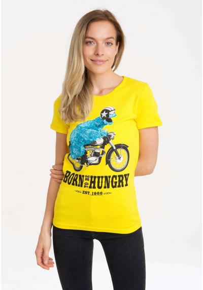 Футболка с лицензионным принтом Sesamstrasse – Krumelmonster Motorrad