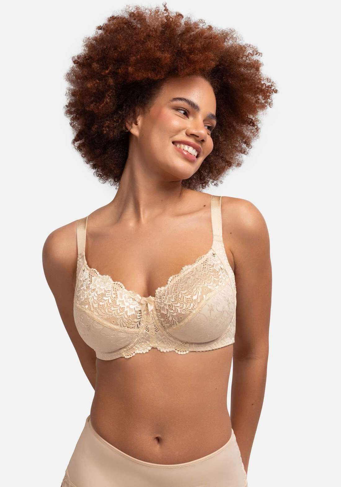 Бюстгальтер на косточках с атласным бантом посередине спереди. PHILIPPA