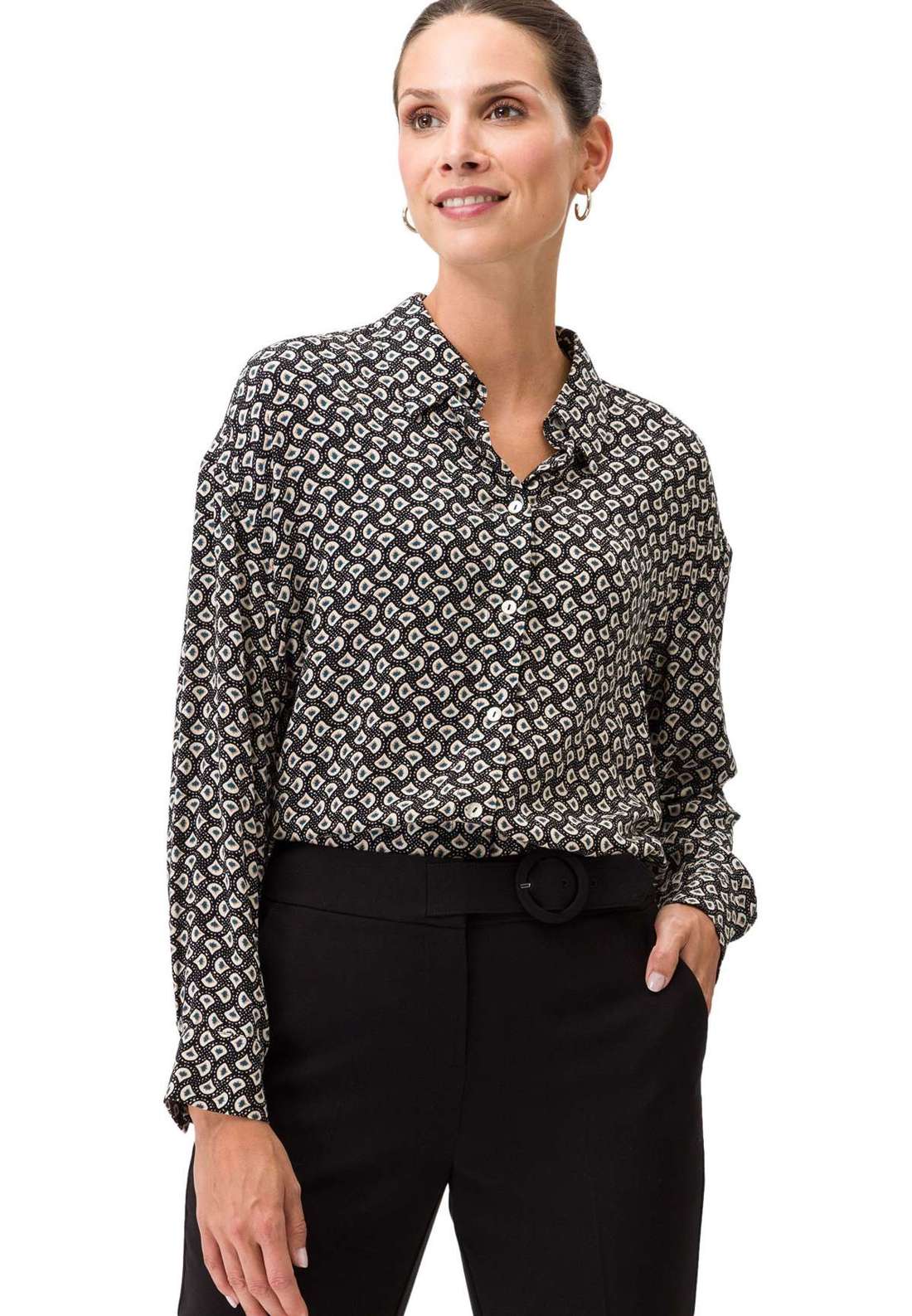 Рубашка-блузка zero Hemdbluse mit Minimal Print