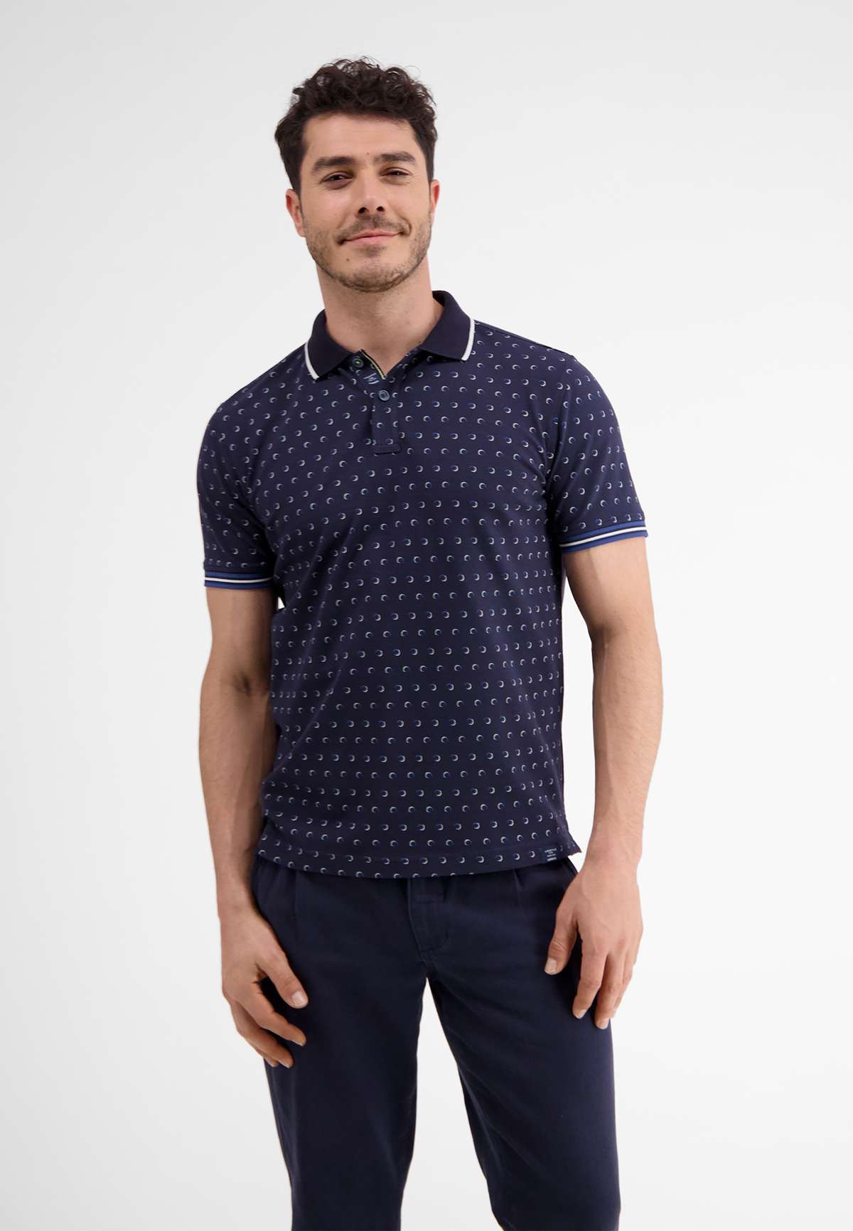рубашка поло LERROS Poloshirt, Pique mit AOP