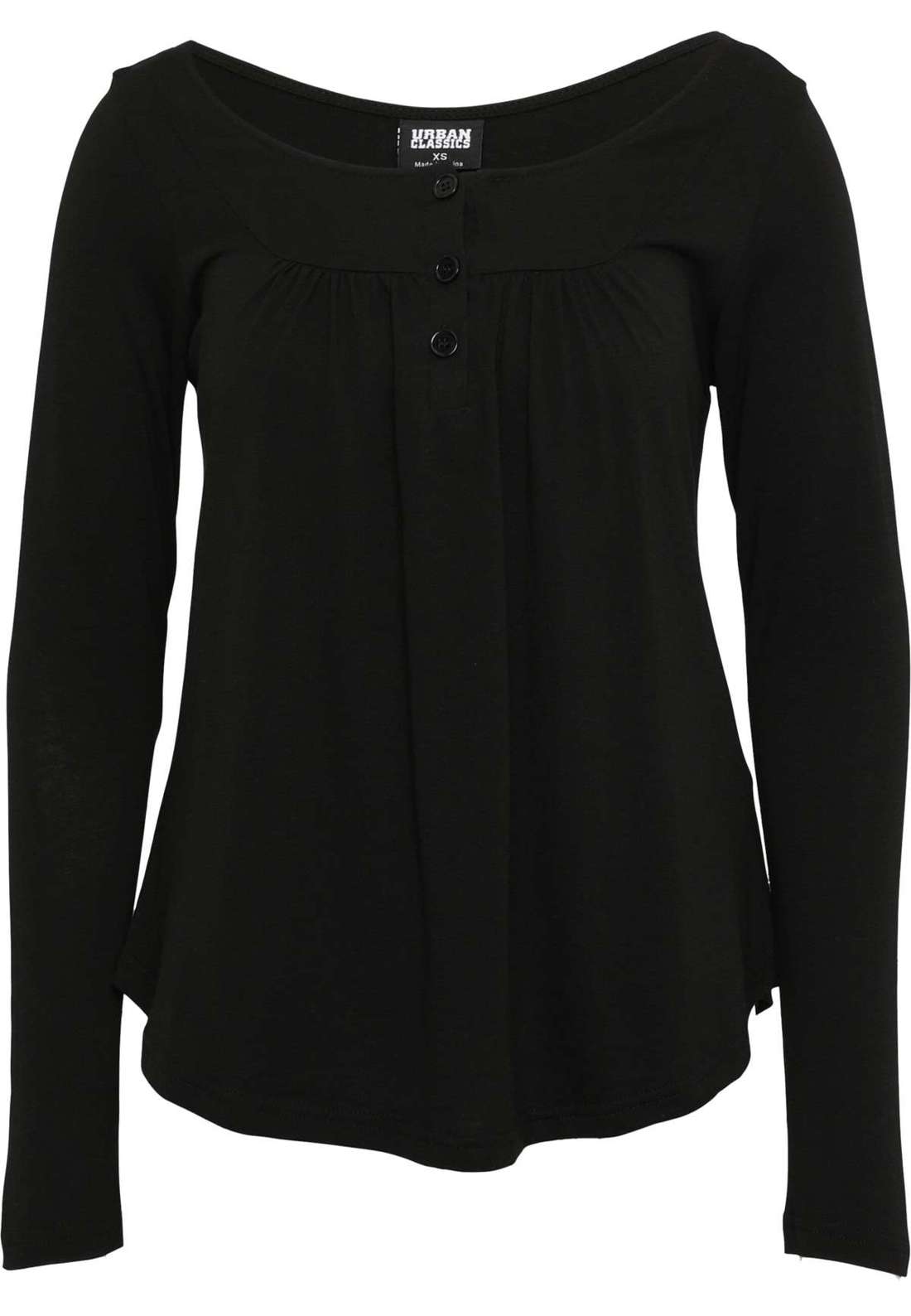 Длинный рукав Urban Classics Damen Ladies Viscose Button Up Longsleeve