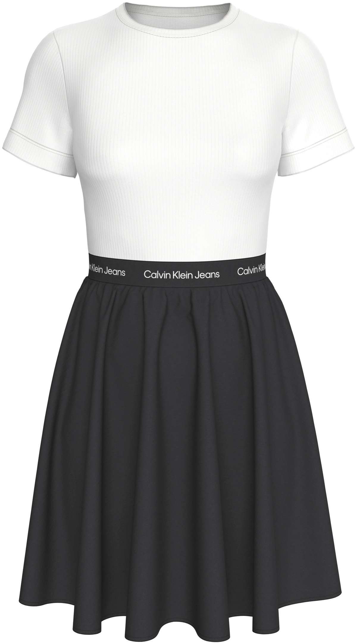 Платье-блузка с надписью-логотипом LOGO ELASTIC SHORT SLEEVE DRESS
