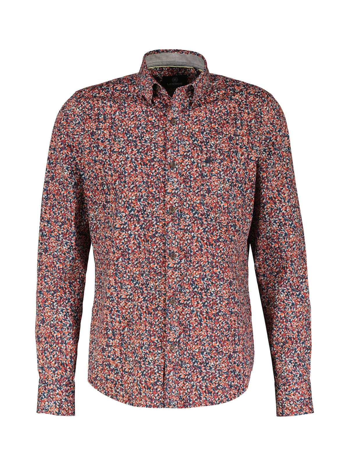 Рубашка с длинным рукавом LERROS Langarmhemd mit Stretchanteil, floral bedruckt