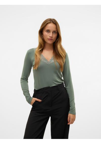 V-образная рубашка VMROSA LS V-NECK LACE TOP GA JRS NOOS