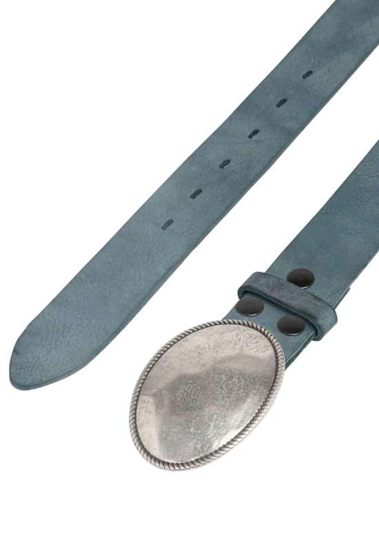 Кожаный ремень со сменной застежкой. Oval Matt Gehämmert