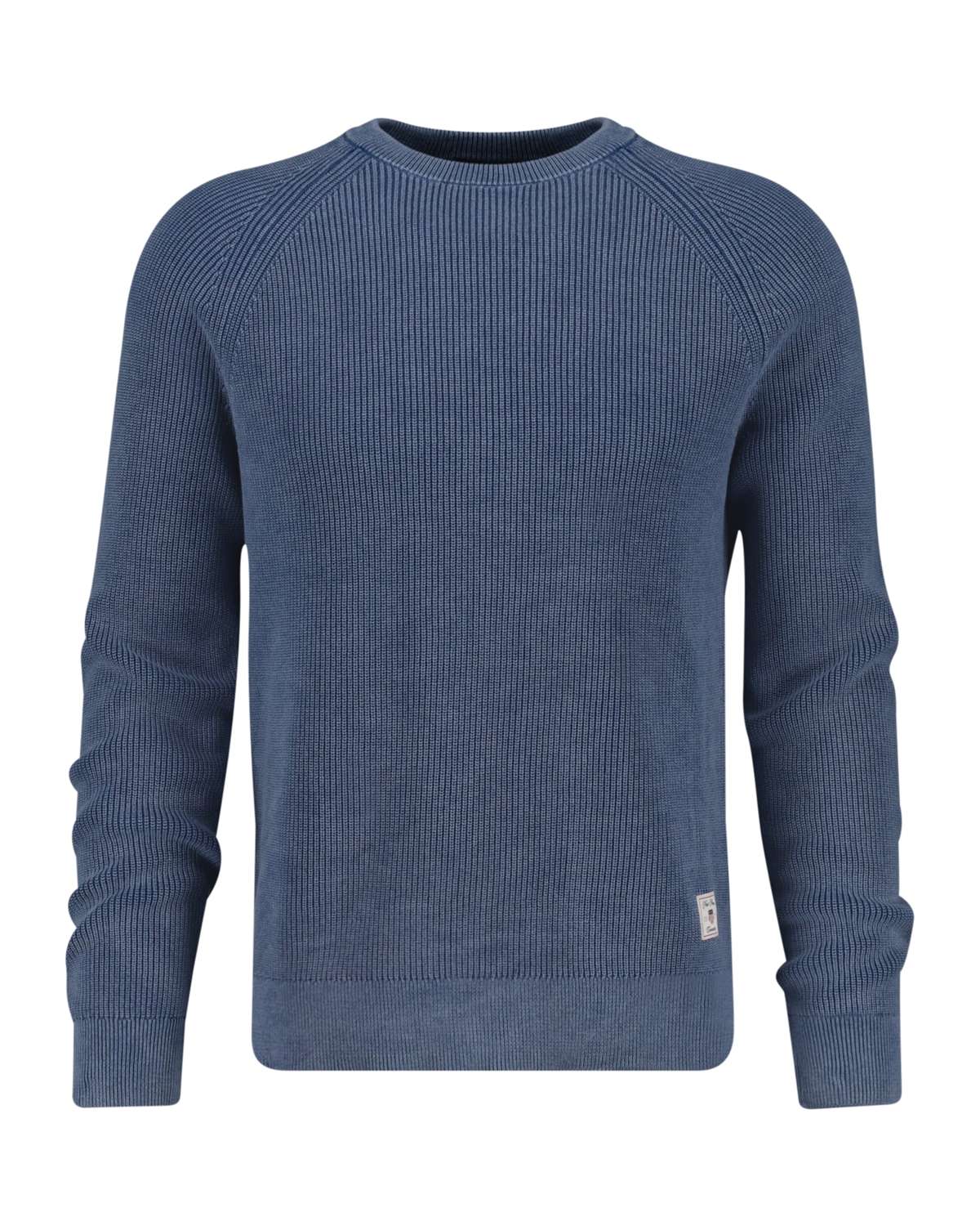Свитер с круглым вырезом и эффектом потертости. WASHED RIB C-NECK