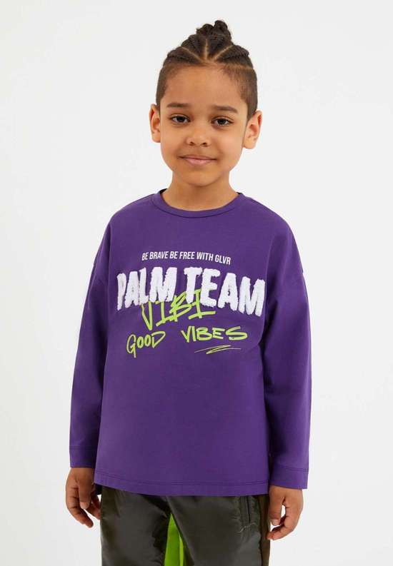 Рубашка с длинными рукавами и великолепным принтом спереди