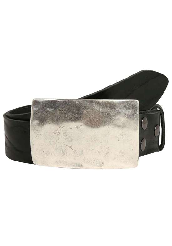 Кожаный ремень со сменной застежкой. Rechteck Gehämmert