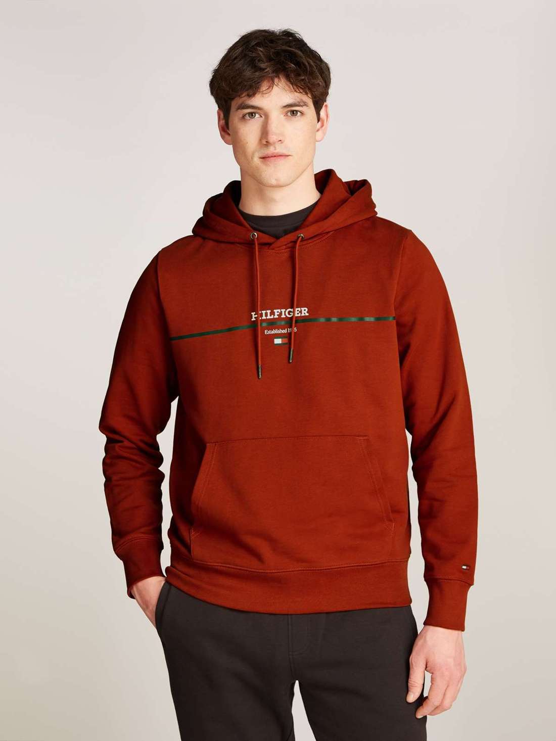 Толстовка с капюшоном HILFIGER STRIPE TERRY HOODY