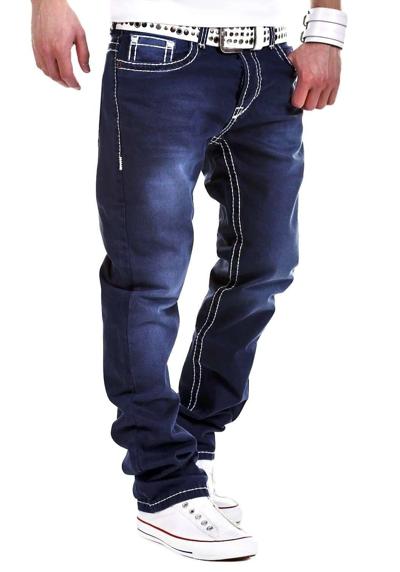 Удобные джинсы с толстыми контрастными швами.