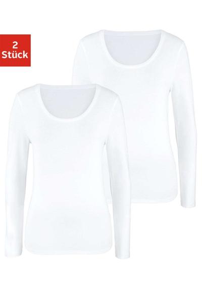 Рубашка с длинными рукавами (2 шт.), изготовлена из качественного эластичного хлопка.