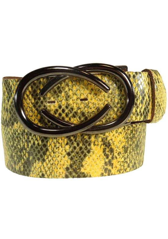 Кожаный ремень Schlange Gelb« mit austauschbarer Schließe »Die Elegante Schwarz