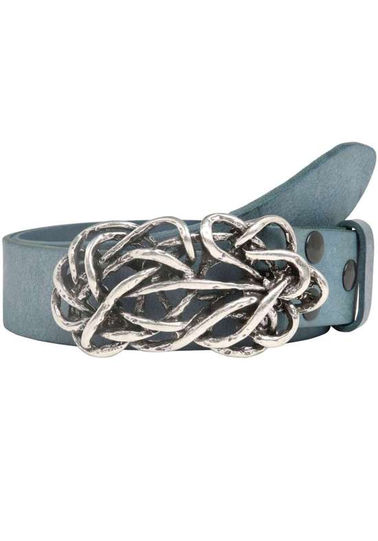 Кожаный ремень со сменной застежкой. Strohknoten